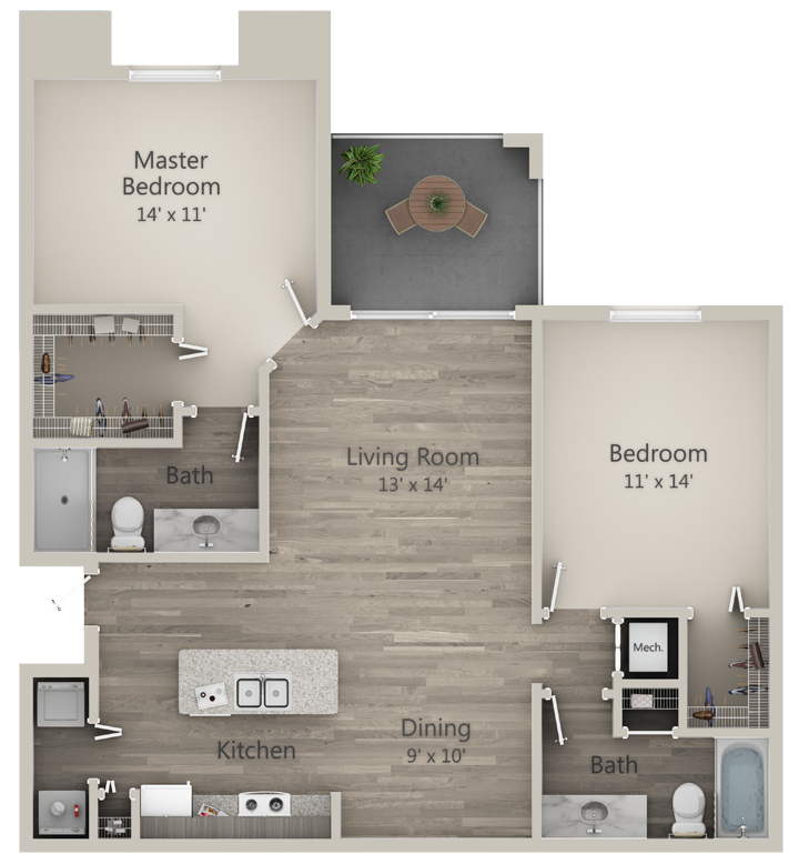 2D Floor Plan for Areca