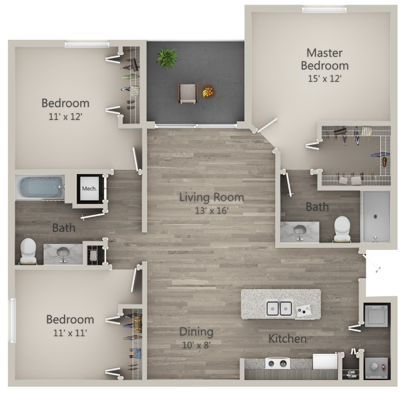 2D Floor Plan for Bismarck